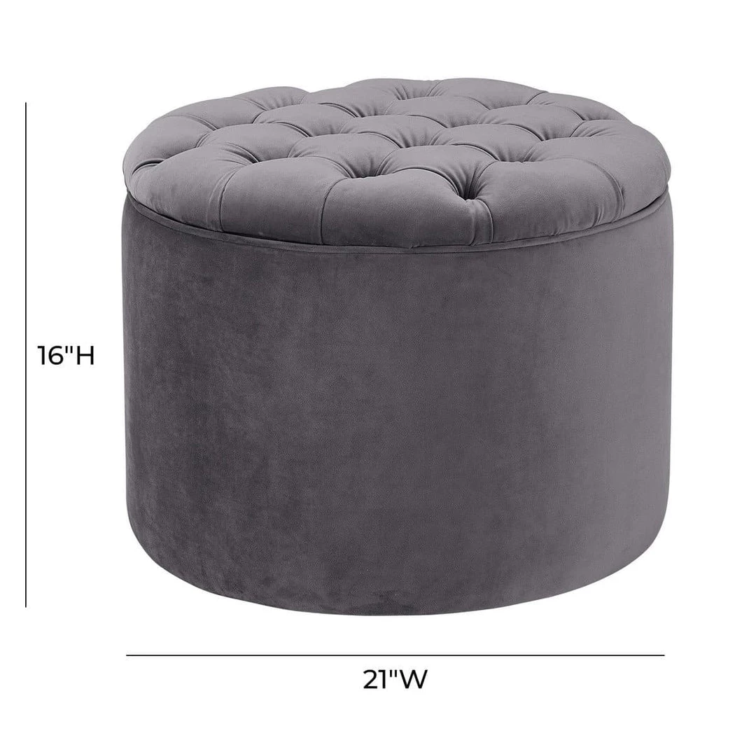 TOV Queen Velvet Storage Ottoman