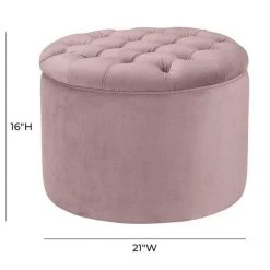 TOV Queen Velvet Storage Ottoman
