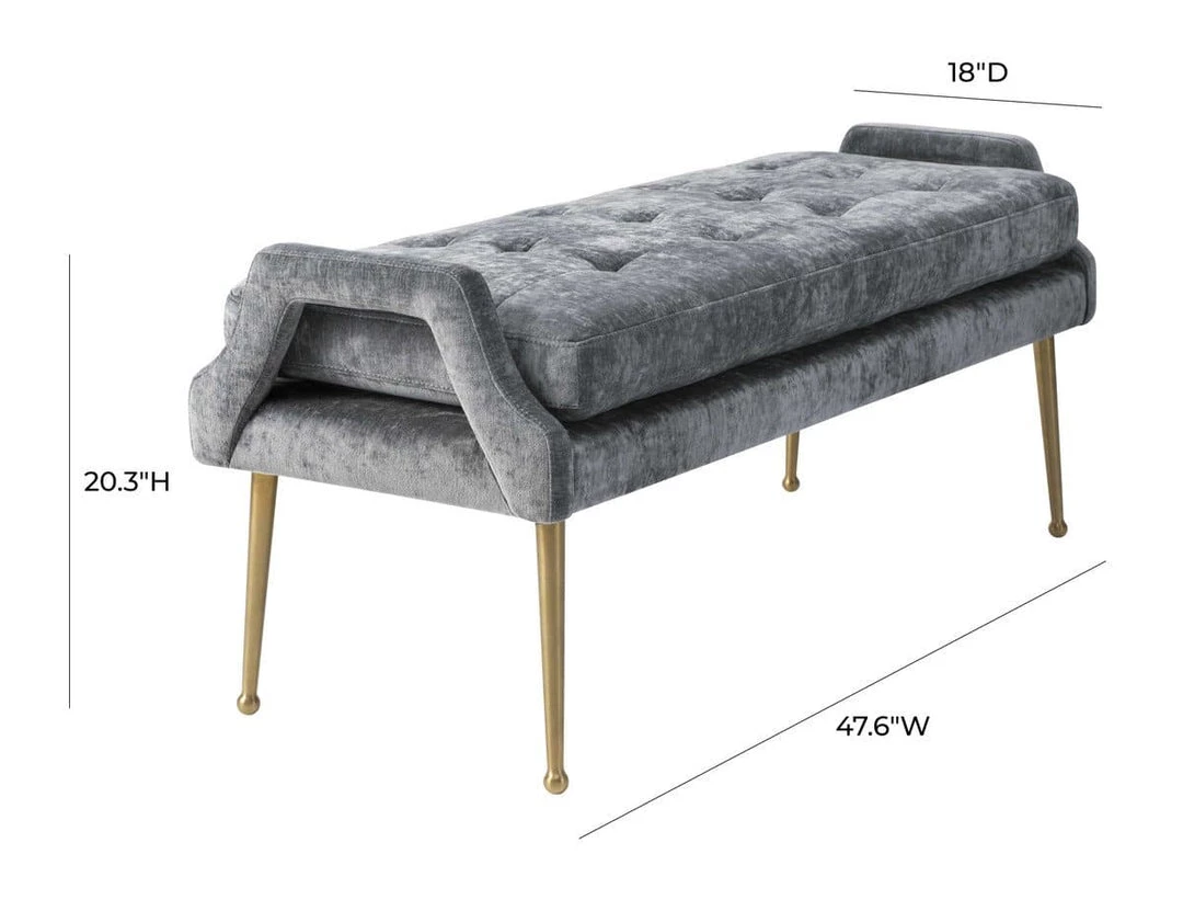 TOV Eileen Velvet Bench Bedroom