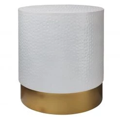 TOV Dimple Hand Hammered Side Table Living Room