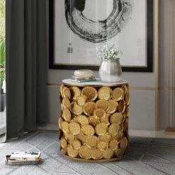 TOV Brie Marble Side Table
