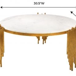 TOV Waterfall Marble Cocktail Table