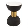 TOV Living Room Taper Marble Side Table