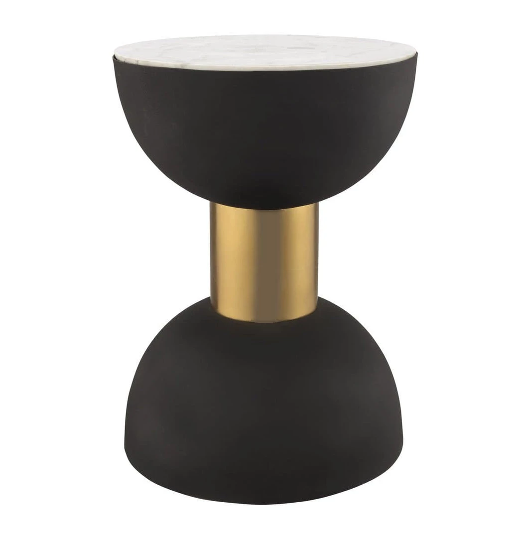 TOV Living Room Taper Marble Side Table