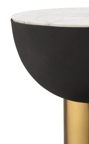 TOV Living Room Taper Marble Side Table
