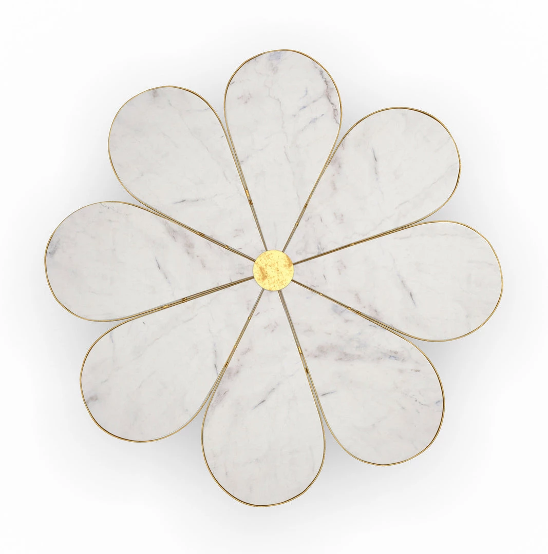TOV Flower Marble Table Living Room