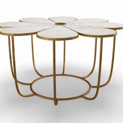 TOV Flower Marble Table Living Room