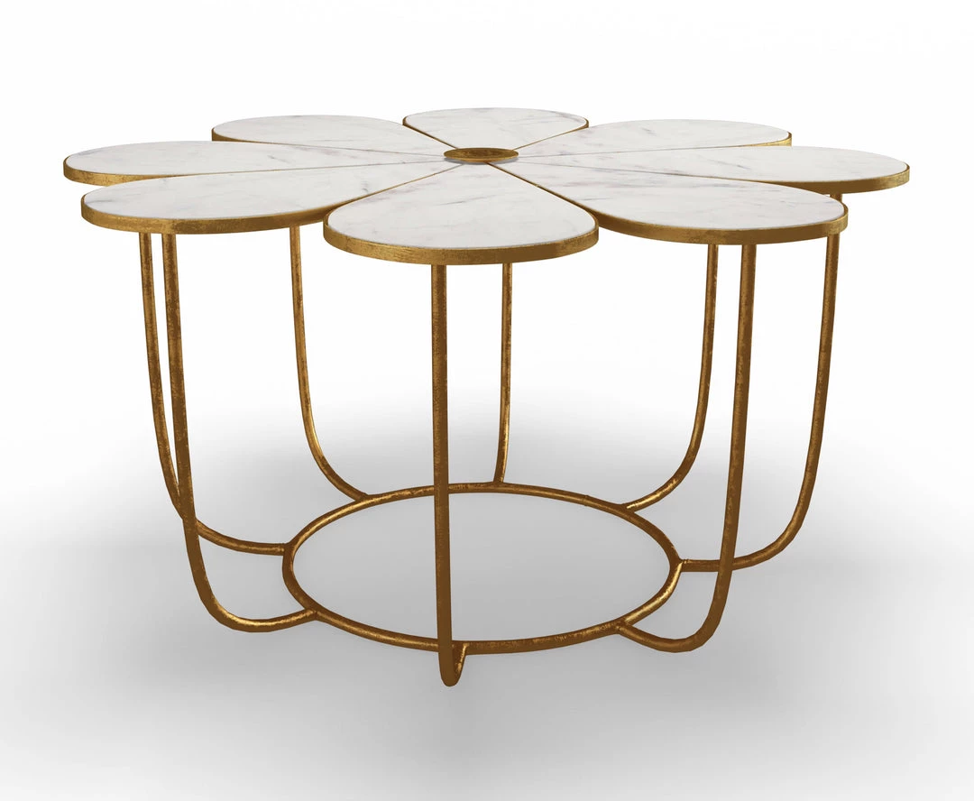 TOV Flower Marble Table Living Room