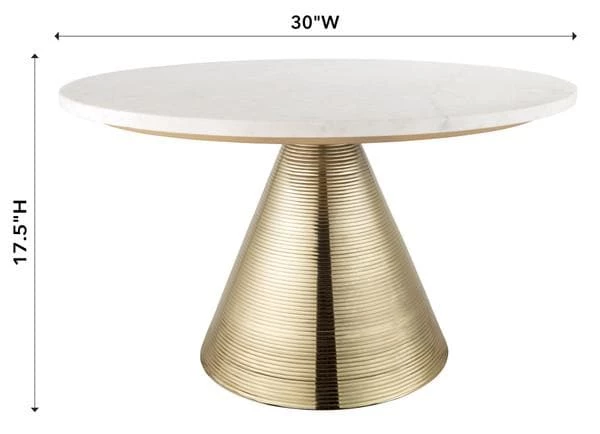 TOV Zoe Marble Cocktail Table Living Room