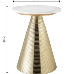 TOV Living Room Tempo Marble Side Table