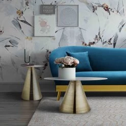 TOV Living Room Tempo Marble Side Table