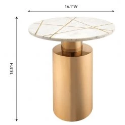 TOV Terzo Marble Side Table