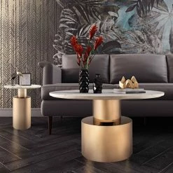 TOV Terzo Marble Side Table