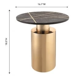 TOV Terzo Marble Side Table