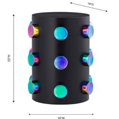 TOV Rockstar Black Side Table Living Room