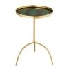 TOV Enamel Black And Green Accent Table Living Room