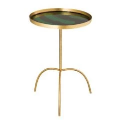 TOV Enamel Black And Green Accent Table Living Room