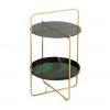 TOV Living Room Enamel Black And Green Side Table