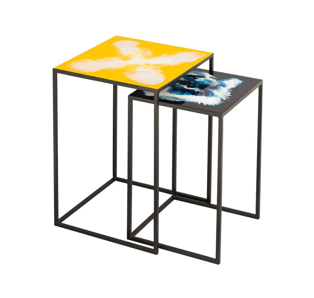 TOV Living Room Enamel Side Tables β Set Of 2