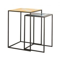 TOV Living Room Enamel Side Tables β Set Of 2