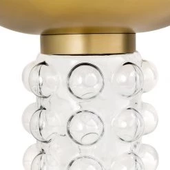 Tov Living Room Bubble Glass And Brass Side Table