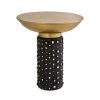 TOV Blaze Glass And Brass Side Table