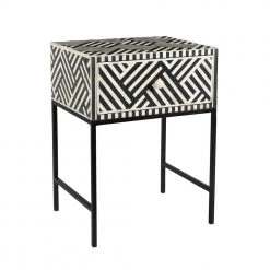 TOV Bone Inlay Side Table Living Room