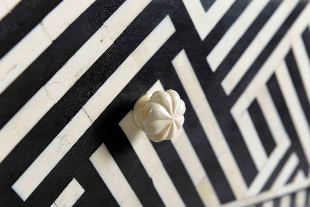 TOV Bone Inlay Side Table Living Room