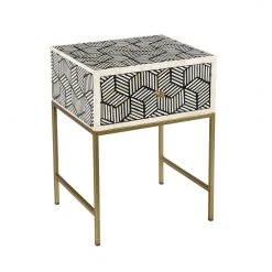 TOV Bone Inlay Side Table Living Room