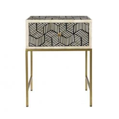 TOV Bone Inlay Side Table Living Room