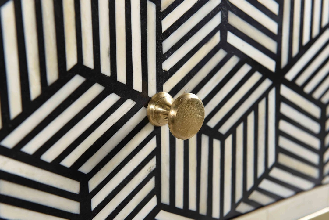 TOV Bone Inlay Side Table Living Room