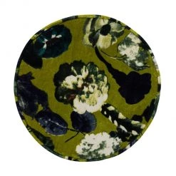 TOV Bedroom Floral Velvet Pouf