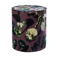 TOV Bedroom Floral Velvet Pouf