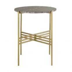 TOV Cress Black Marble Side Table Living Room