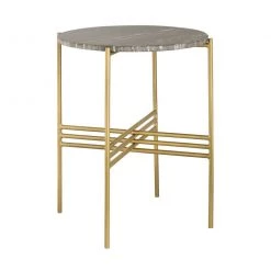 TOV Cress Black Marble Side Table Living Room