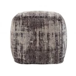 TOV Bedroom Chenille Cotton Jacquard Pouf