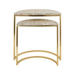 TOV Crete White Terrazzo Nesting Tables