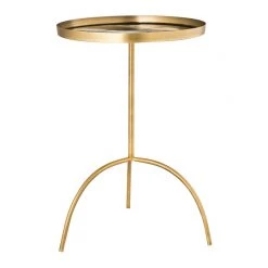 TOV Living Room Enamel Black And White Accent Table