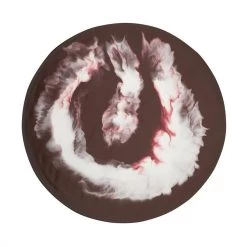 TOV Enamel Plum And White Side Table