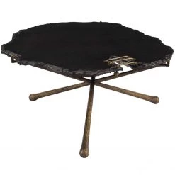 TOV Living Room Serra Black Stone Cocktail Table