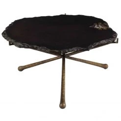 TOV Living Room Serra Black Stone Cocktail Table
