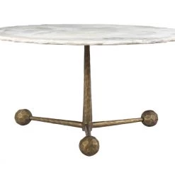 TOV Orbital White Marble Cocktail Table