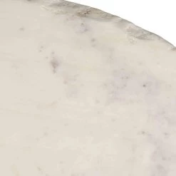 TOV Orbital White Marble Side Table Living Room