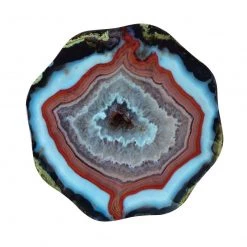 TOV Lava Blue Agate Side Table Living Room