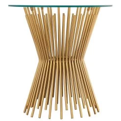 TOV Living Room Grace Glass Side Table