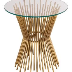 TOV Living Room Grace Glass Side Table