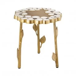 TOV Flor Hand Painted Side Table Living Room