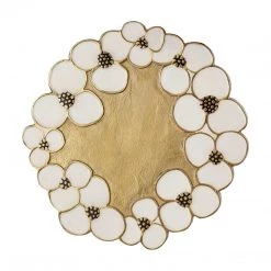 TOV Flor Hand Painted Side Table Living Room