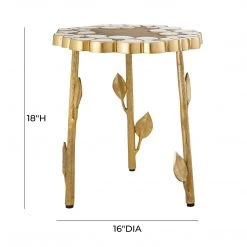 TOV Flor Hand Painted Side Table Living Room