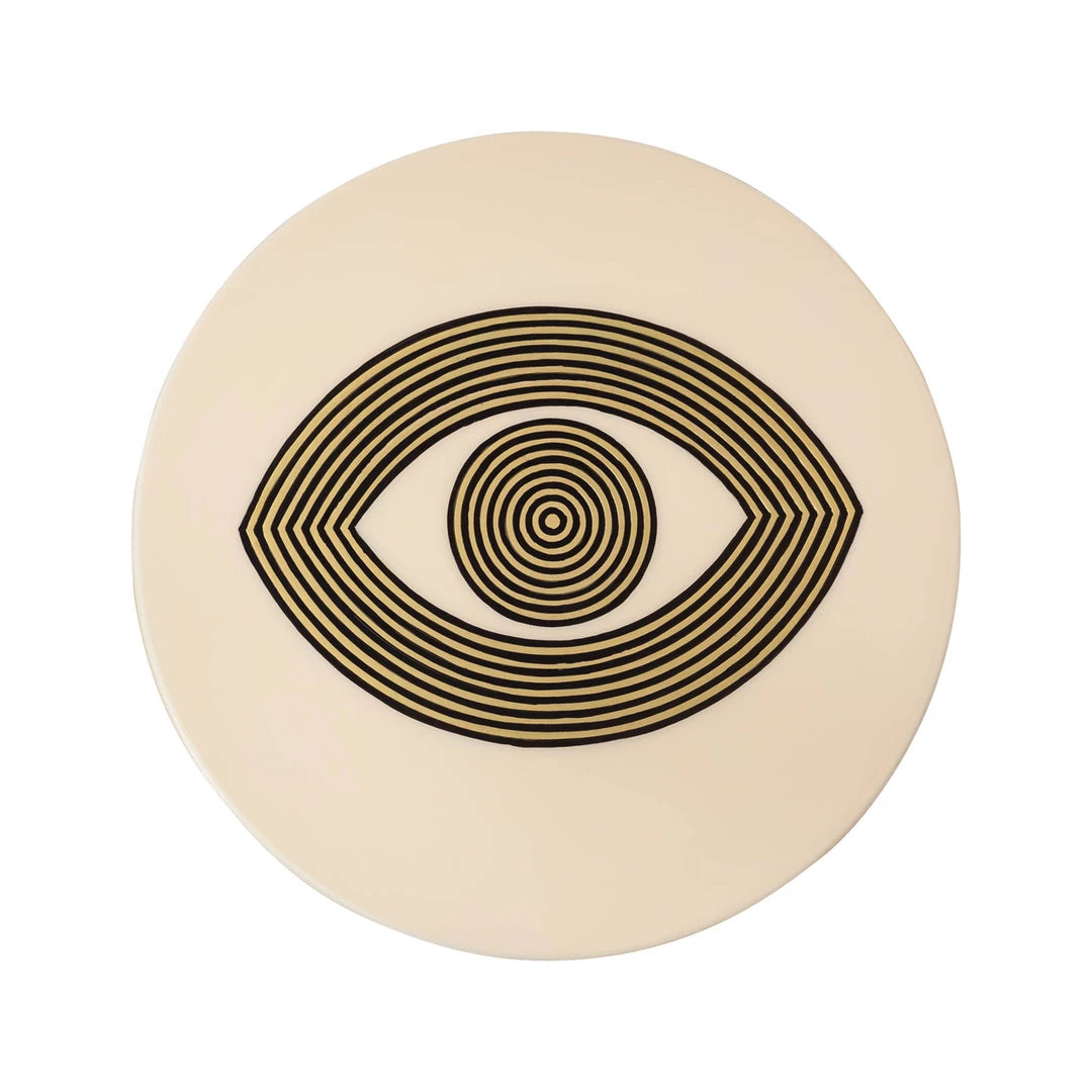 TOV Eye Hand Painted Side Table Living Room